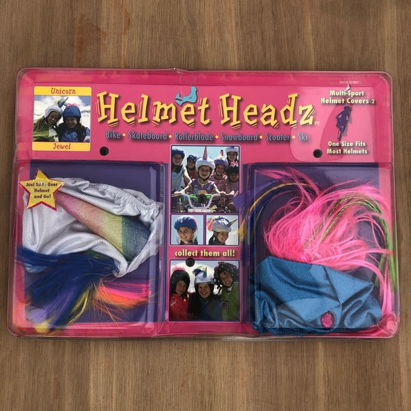 2 NEW Helmet Headz Bike Rollerblade Scooter Ski Multi-Sport Covers Unicorn Jewel